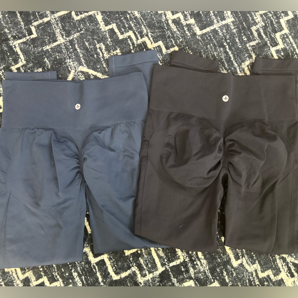 2 pair High-Waisted Leggings/butt enhancing